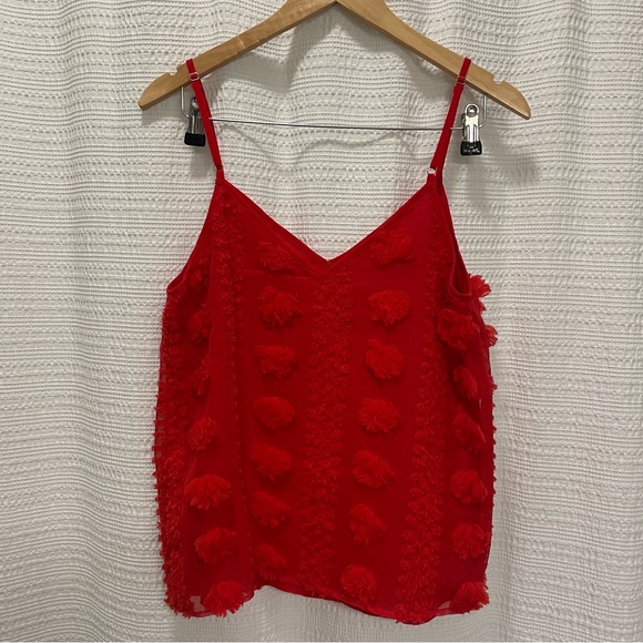 Red Pom Pom tank top - Picture 4 of 4